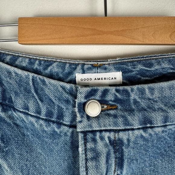 Good American Good 90s Split Back Hem Jeans Size 20 Plus NEW Indigo464 - Picture 8 of 14